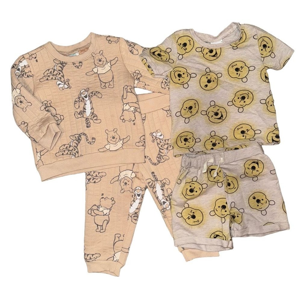 Winnie the Pooh Toddler 2 Piece Sets Sweater Pants and T Shirt Shorts 18 Months